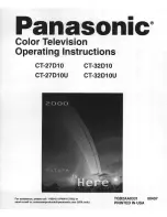 Panasonic CT-27D10 Operating Instructions Manual предпросмотр