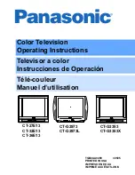 Предварительный просмотр 1 страницы Panasonic CT-27E13 Operating Manual