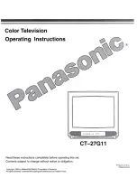 Preview for 1 page of Panasonic CT-27G11 Operating Instructions Manual