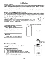 Предварительный просмотр 6 страницы Panasonic CT-27G12 Operating Instructions Manual