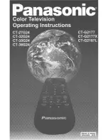 Panasonic CT-27G24 Operating Manual предпросмотр