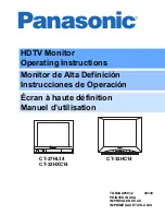 Предварительный просмотр 1 страницы Panasonic CT 27HL14 Operating Instructions Manual