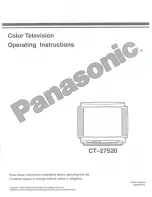 Panasonic CT-27S20 Operating Instructions Manual preview