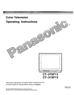 Panasonic CT-27SF13U Operating Instructions Manual preview