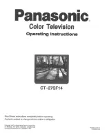 Предварительный просмотр 1 страницы Panasonic CT-27SF14 Operating Instructions Manual