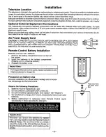 Предварительный просмотр 6 страницы Panasonic CT-27SF34 Operating Instructions Manual