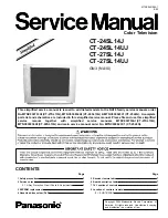 Panasonic CT-27SL14 - 27" CRT TV Service Manual preview