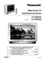 Предварительный просмотр 1 страницы Panasonic CT 30WX52 Operating Instructions Manual