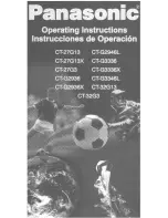 Panasonic CT-32G13 Operating Instructions Manual preview