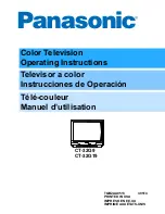 Предварительный просмотр 1 страницы Panasonic CT-32G19 Operating Instructions Manual