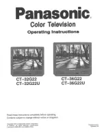 Предварительный просмотр 1 страницы Panasonic CT-32G22 User Manual