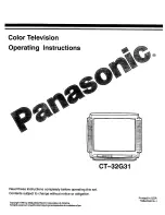 Preview for 1 page of Panasonic CT-32G31 Operating Instructions Manual