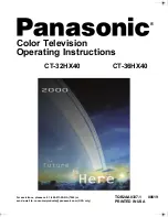 Предварительный просмотр 1 страницы Panasonic CT-32HX40 Operating Instructions Manual