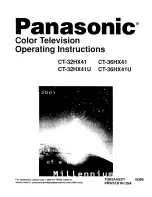 Предварительный просмотр 1 страницы Panasonic CT-32HX41UE Operating Instructions Manual