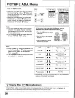 Предварительный просмотр 20 страницы Panasonic CT-34WDM60 Operating Manual