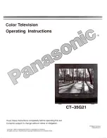 Предварительный просмотр 1 страницы Panasonic CT-35G21 User Manual