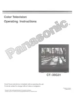 Preview for 1 page of Panasonic CT-35G31 User Manual