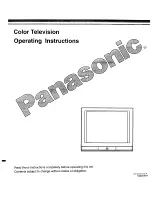 Предварительный просмотр 1 страницы Panasonic CT-35S31S Operating Instructions Manual