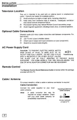 Предварительный просмотр 4 страницы Panasonic CT-36G23 Operating Instructions Manual