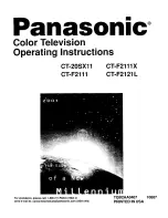 Panasonic CT-F2111 Operating Instructions Manual preview