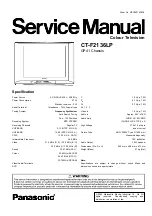 Preview for 1 page of Panasonic CT-F2136LP Service Manual