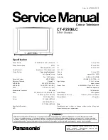 Предварительный просмотр 1 страницы Panasonic CT-F2936LC Service Manual