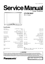 Preview for 1 page of Panasonic CT-F2936LP Service Manual