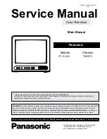 Panasonic CT-Z1425 Service Manual preview