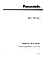 Предварительный просмотр 1 страницы Panasonic CT10R11S Operating Instructions Manual