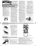 Предварительный просмотр 2 страницы Panasonic CT13R17B - 13" COLOR TV Owner'S Manual