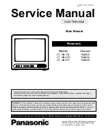 Panasonic CT13R17B - 13" COLOR TV Service Manual предпросмотр