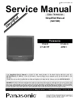 Panasonic CT2017F - 20" COLOR TV Service Manual предпросмотр