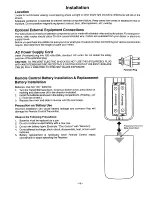 Предварительный просмотр 5 страницы Panasonic CT205115 Operating Instructions Manual