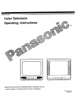 Предварительный просмотр 1 страницы Panasonic CT20620T Operating Instructions Manual