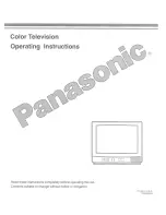 Предварительный просмотр 1 страницы Panasonic CT20R12T - 20" COLOR TV Operating Instructions Manual