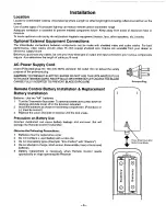 Предварительный просмотр 5 страницы Panasonic CT20R12T - 20" COLOR TV Operating Instructions Manual