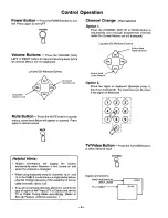 Предварительный просмотр 8 страницы Panasonic CT20R12T - 20" COLOR TV Operating Instructions Manual