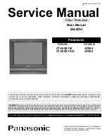 Предварительный просмотр 1 страницы Panasonic CT20SX11E - 20" COLOR TV Service Manual