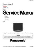 Предварительный просмотр 1 страницы Panasonic CT25L8G - 25" COLOR TV Service Manual