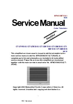 Panasonic CT27E13G - 27" COLOR TV Service Manual preview