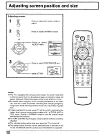 Preview for 32 page of Panasonic CT30WX50 - 30" TAU MODEL TV Operating Instructions Manual