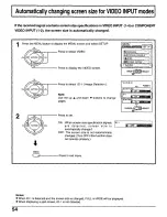 Preview for 54 page of Panasonic CT30WX50 - 30" TAU MODEL TV Operating Instructions Manual