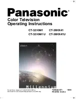 Panasonic CT32HX41E - 32" COLOR TV Operating Instructions Manual preview