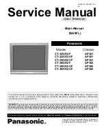 Предварительный просмотр 1 страницы Panasonic CT32SX12F - 32" COLOR TV Service Manual