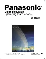 Panasonic CT32SX30E - DTV Operating Instructions Manual preview