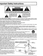 Предварительный просмотр 2 страницы Panasonic CT34WX50 - 34" TAU MODEL TV Operating Instructions Manual