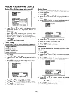 Предварительный просмотр 17 страницы Panasonic CT3696VY - 36" MONITOR Operating Instructions Manual