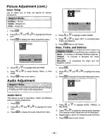 Предварительный просмотр 46 страницы Panasonic CT3696VY - 36" MONITOR Operating Instructions Manual