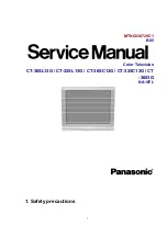 Panasonic CT36SL13G - 36" COLOR TV Service Manual предпросмотр