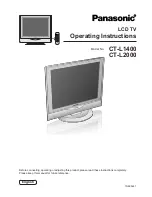 Preview for 1 page of Panasonic CTL1400 - 14" LCD MONITOR Operating Instructions Manual